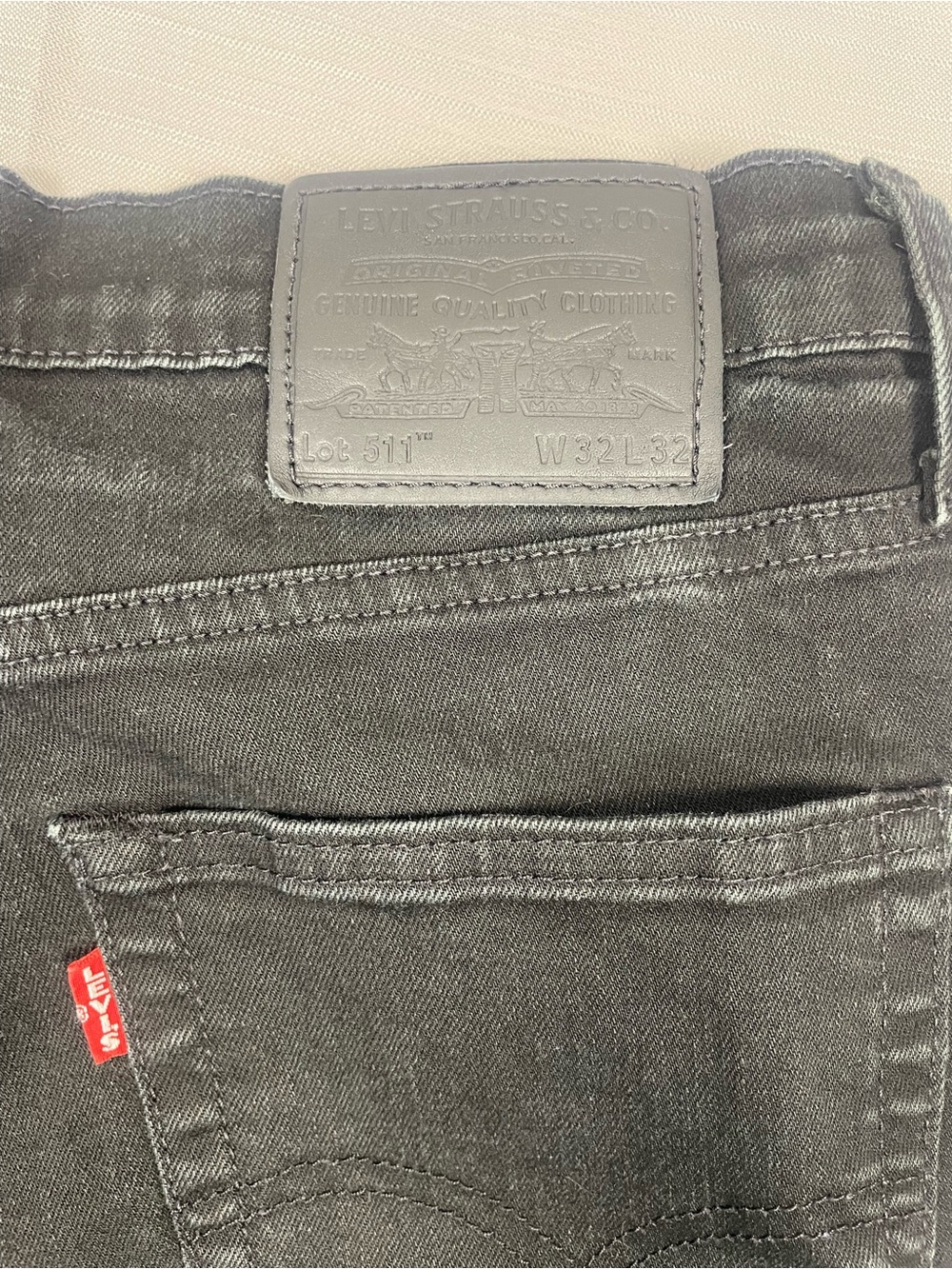 Levi’s Premium 511 Slim Fit Water<Less Black Jeans 32 x 32 - Picture 6 of 7